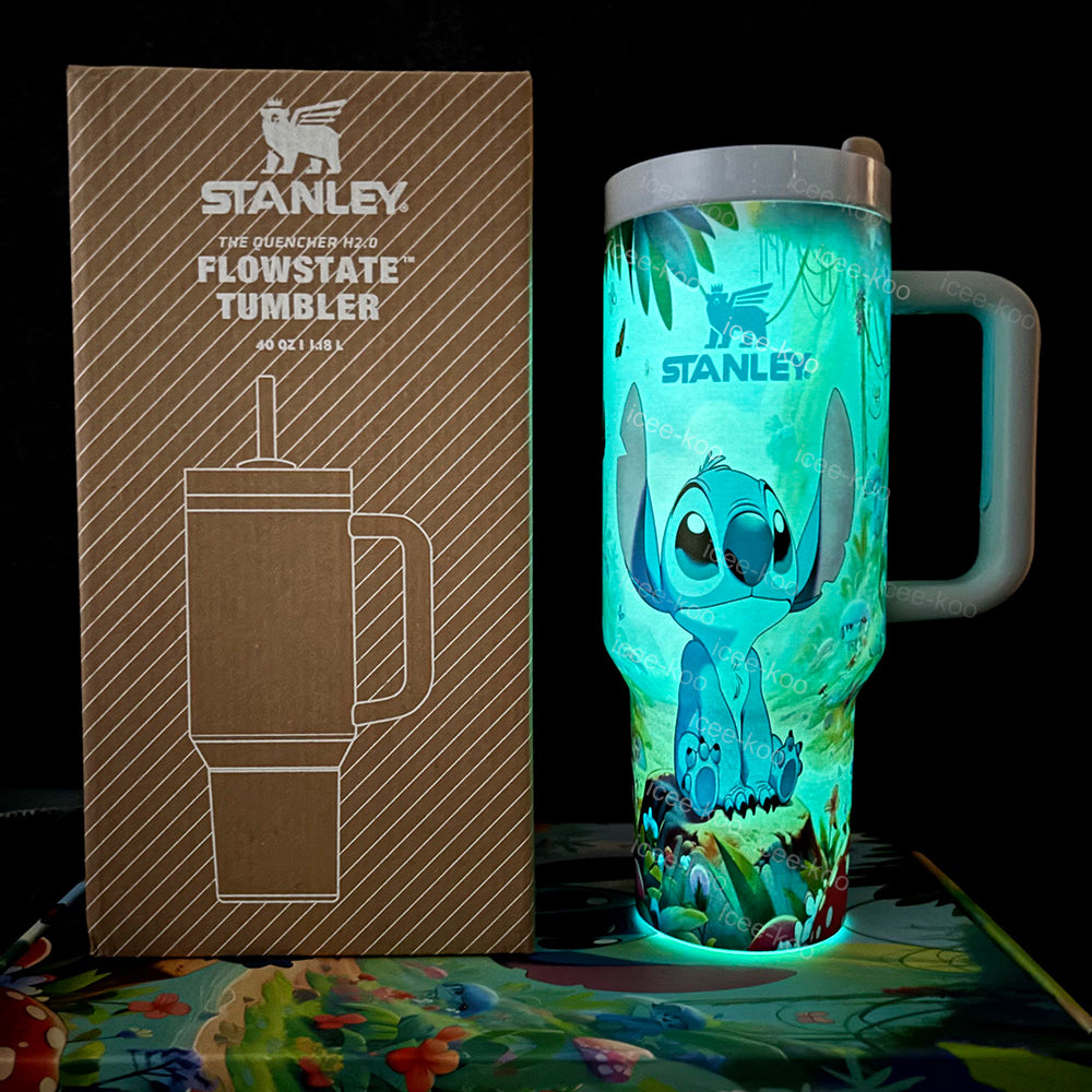 40oz Stitch Glow in The Dark Tumbler