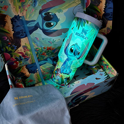 40oz Stitch Glow in The Dark Tumbler