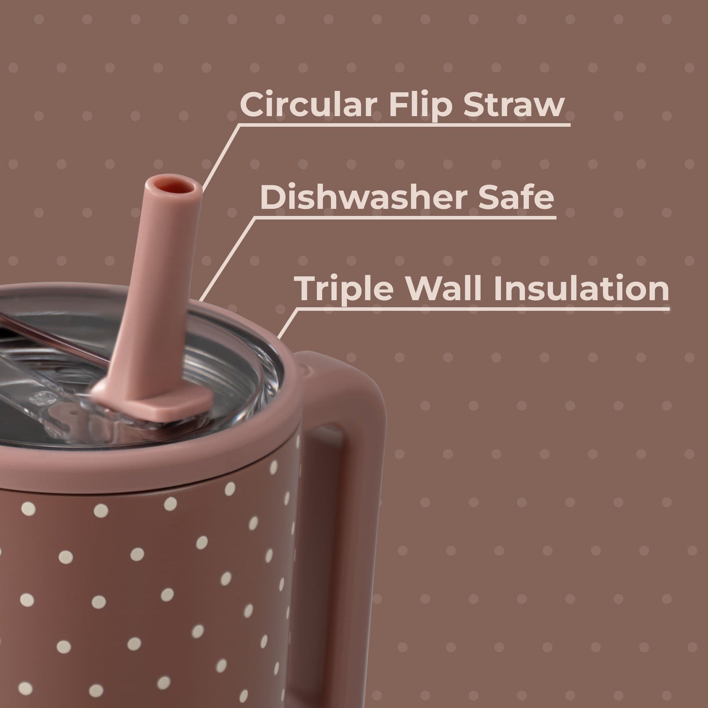 Polka Dot Hydrojug 40 Oz Tumbler