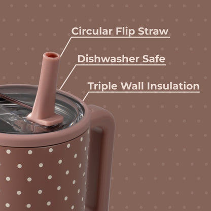 Polka Dot Hydrojug 40 Oz Tumbler