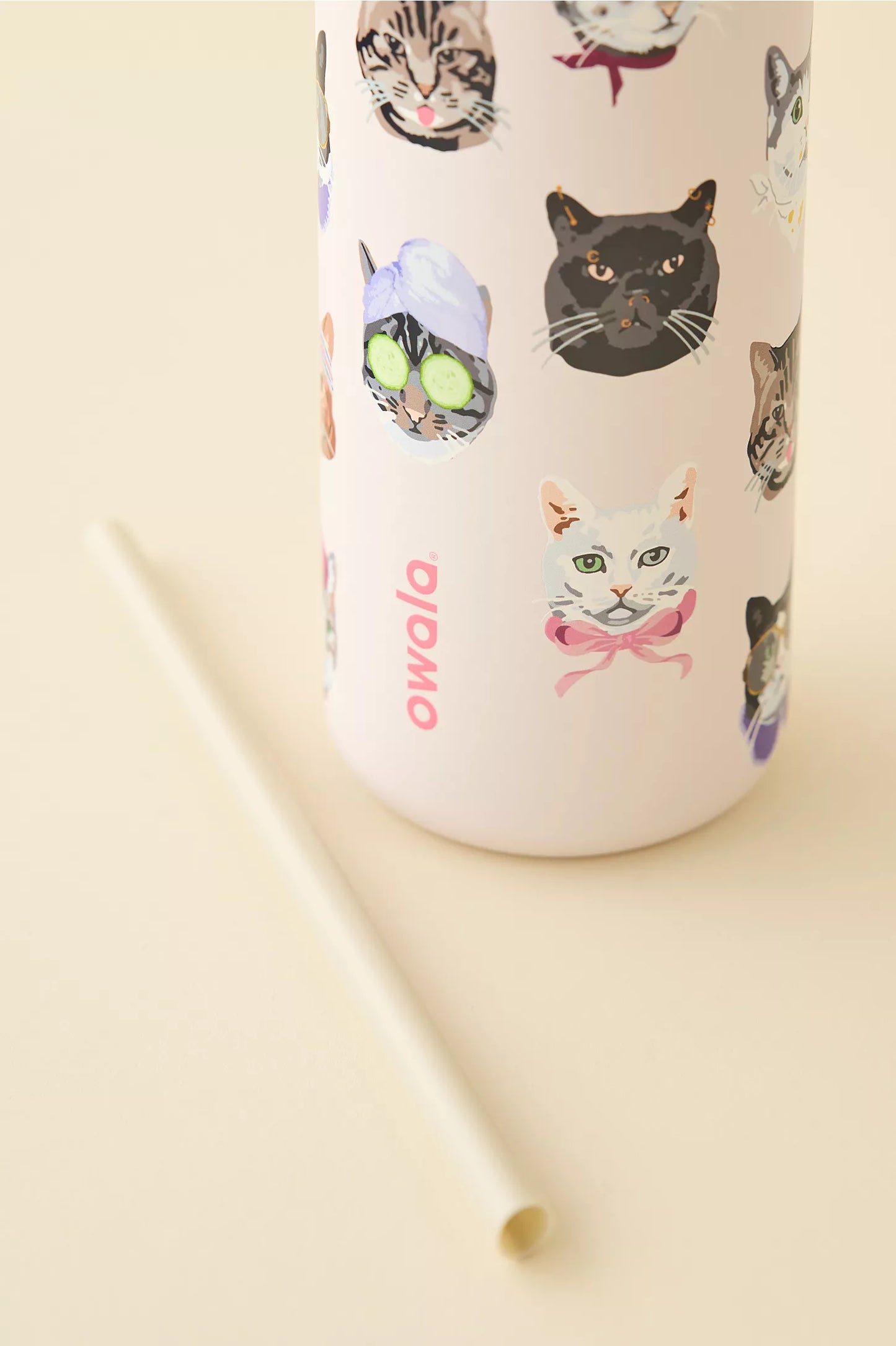 Owala Exclusive Cat Collage FreeSip 32 oz Water Bottle